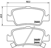 2X Brembo Bremsbelagsatz, Scheibenbremse P 83 080 FüR Toyota