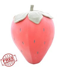 Strawberry Plush Pillow Kids Cute Fruit Pink 7.8" Soft Cushion Toy