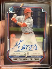 🔥 2025 Bowman Chrome 1st Matthew Ferrara Auto Phillies Prospect RC 🔥