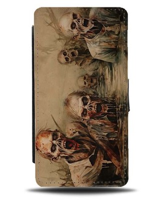 Walking Zombies Flip Wallet Case Laufgruppe Dead Zombie Horror Untote DH06