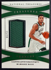 GIANNIS ANTETOKOUNMPO 2022-23 National Treasures Threads Game-Worn Patch 33/99