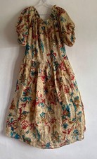 BNWT ZARA  MULTICOLOURED OFF SHOULDER FLORAL RAMIE MIDI DRESS SIZE: LARGE