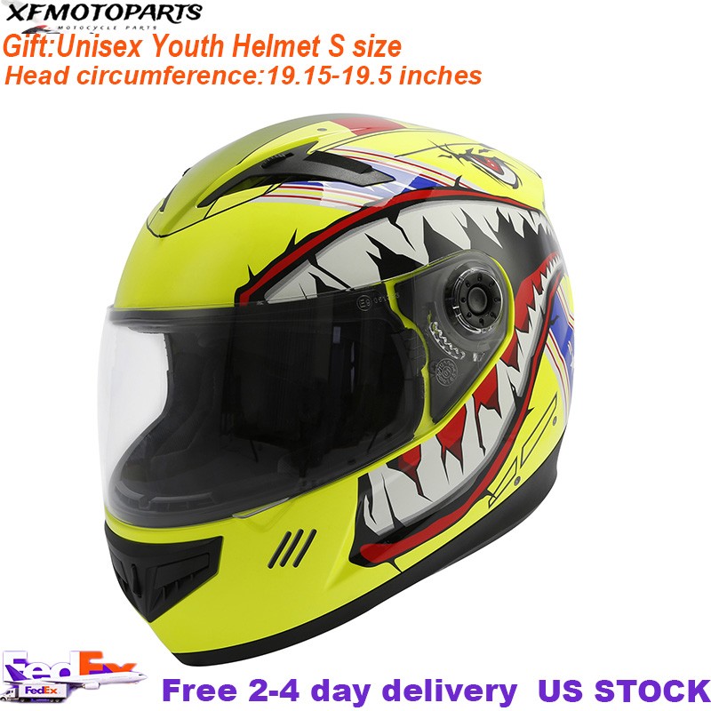 DOT Youth Kids Helmet Street Dirt Bike Off-Road ATV Motocros
