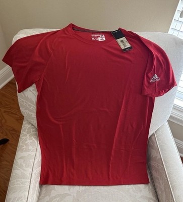 Adidas Men's (Power Red) Ultimate Tee Climalite Performance T-Shirt NWT