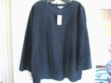 NEW J.Jill Pullover Sweater Oversized Navy Blue Sz. M Stylish RN 97641 NWT