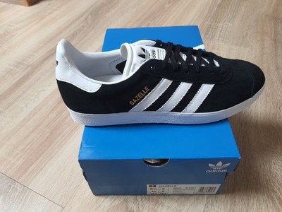 Adidas Gazelle Herren Sneaker BB5476 Leder Schwarz/Weiß Gr. 42 2/3 + 42 -  Neu