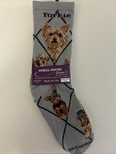 (2 Pr) Yorkshire Terrier-Dog Socks By Wheel House Designs-USA Made! Size 9-11