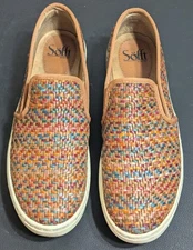 Sofft Women's Somers Slip On Size 7.5M Flat Shoe Colorful Woven 