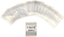 Fekaye 200Pcs 2mil Clear Resealable Mini Plastic Bags 1.5''x 2'' For Jewelry,