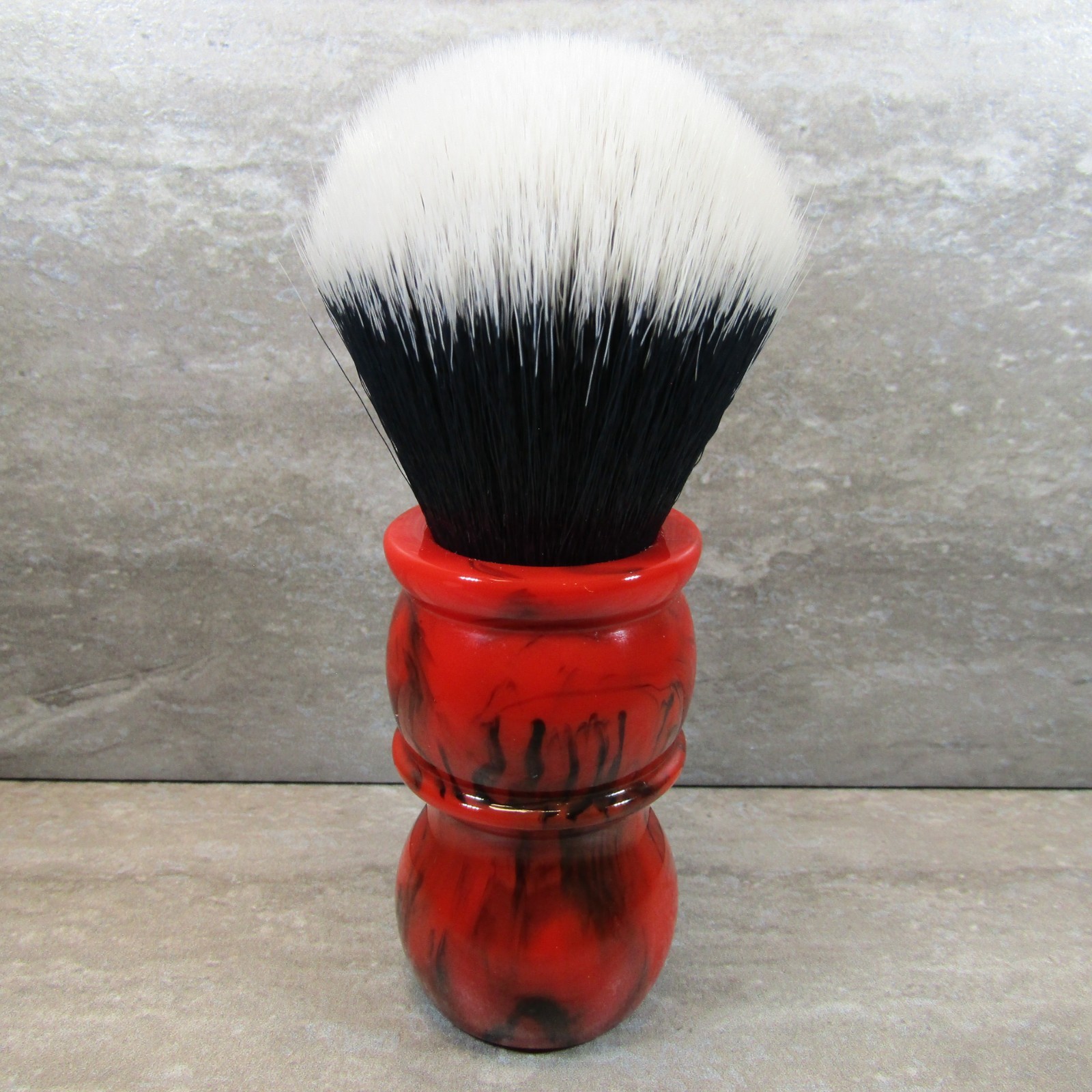 Yaqi 24mm red marble shaving brush tuxedo brush shave R1735-24