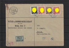 B&ouml;hmen u. M&auml;hren Firmenbrief Br&uuml;nn nach Z&uuml;rich, Zensur 1943 #1102784