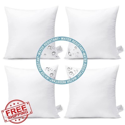 Artscope 18x18 Outdoor Pillow Inserts Set of 6 Water Resistant Hypoallergenic