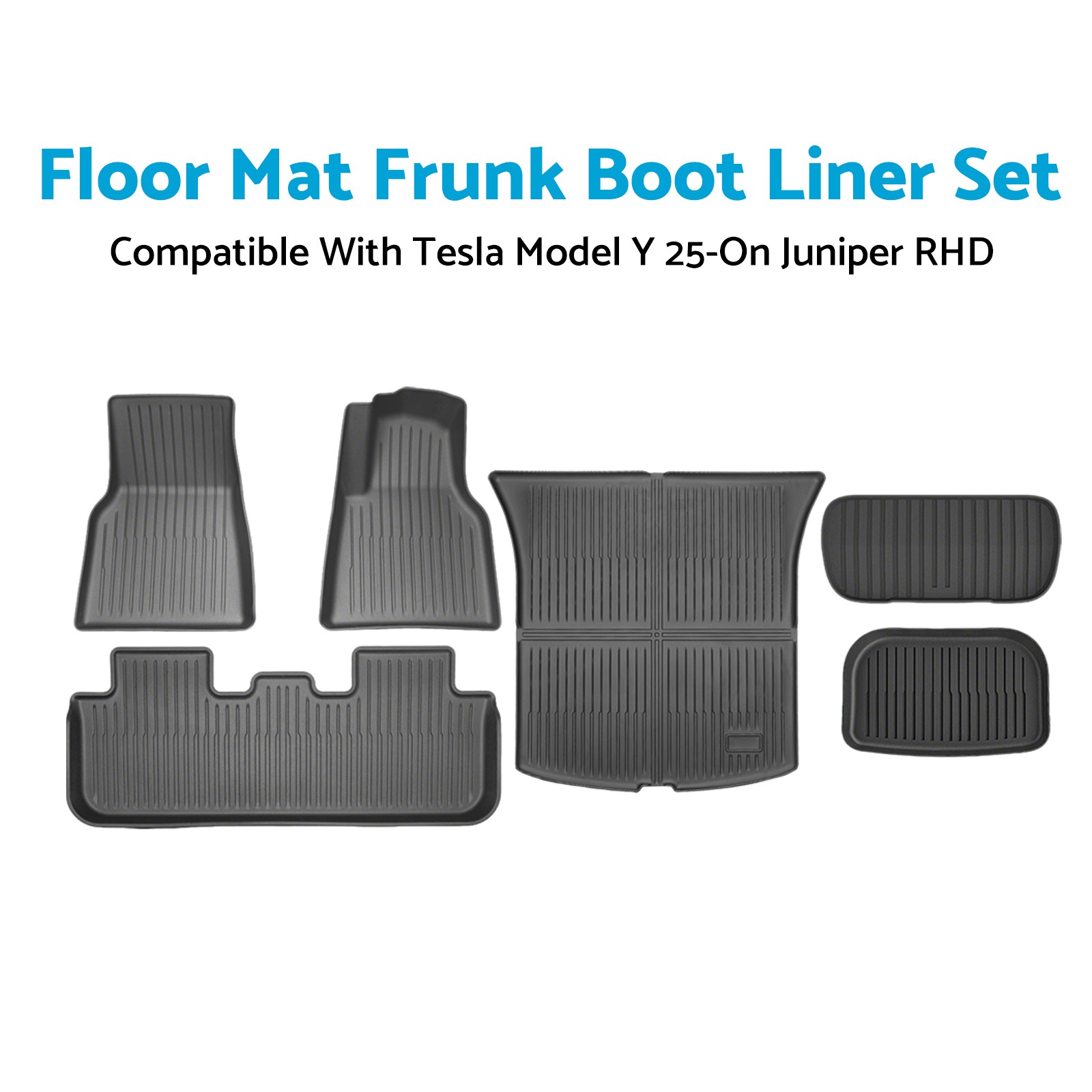 Front Rear Boot Liners Suitable for Tesla Model Y Juniper 25- RHD