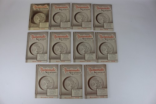 Near Complete 1938 Eleven Issues Numismatic Scrapbook Vol IV No1-12 NO#3-RARE!