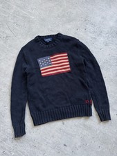 POLO RL VINTAGE JUNIOR USA FLAG Sweater KNIT Size 10-12 M