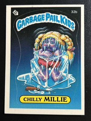 1985 Topps Garbage Pail Kids GPK First Series 1 OS1 32b Chilly Millie Pack Fresh