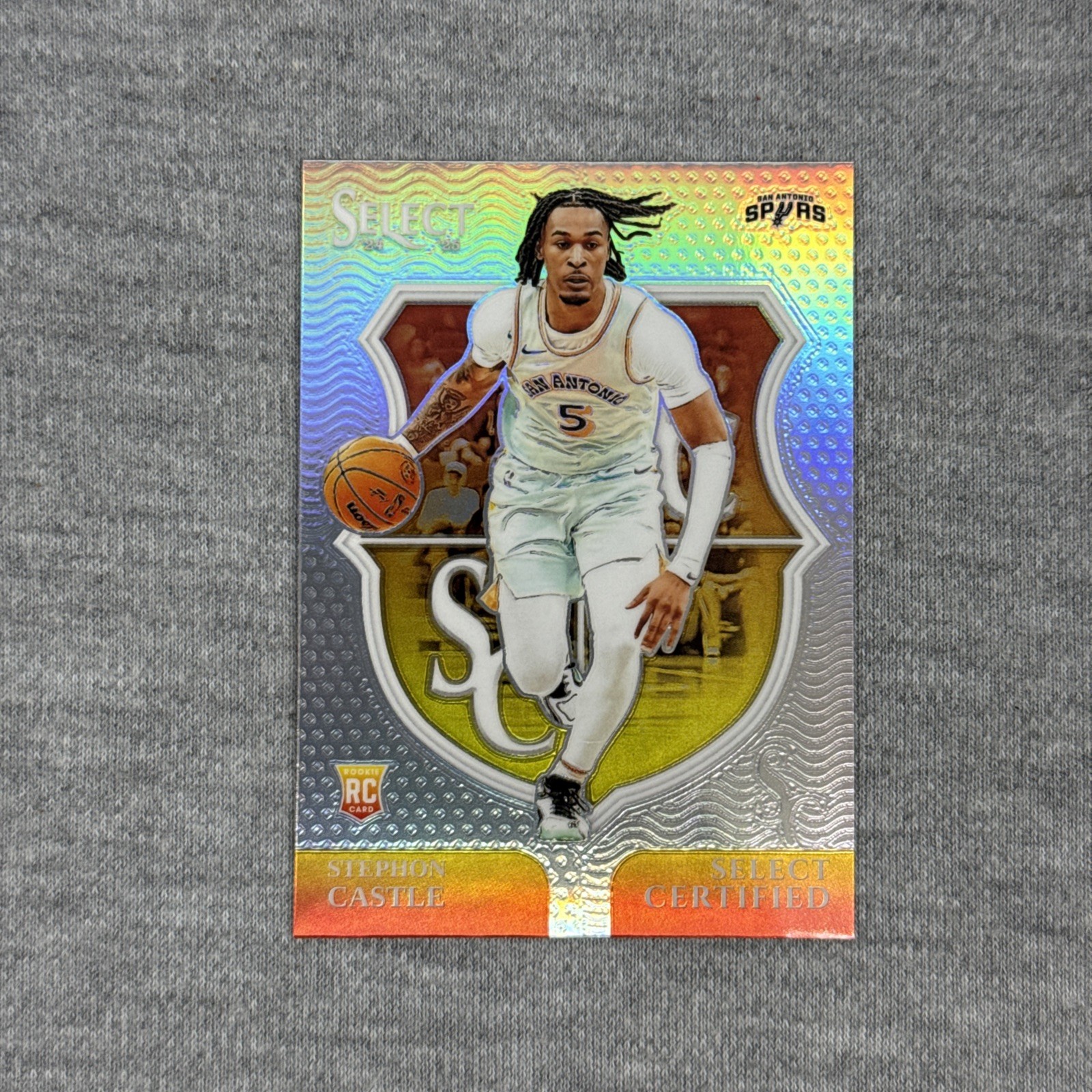 2024-25 Panini Select #19 Stephon Castle Select Certified Silver Prizm