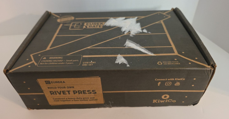 Kiwi Co Eureka Crate RIVET PRESS Build Your Own Wooden Kit New Open Box Complete