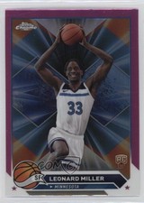 2023-24 Topps Chrome Magenta Refractor Leonard Miller #158 0c4