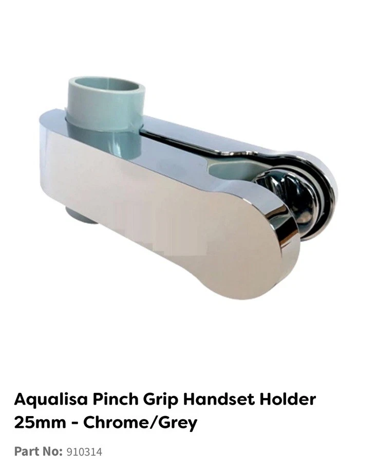 Aqualisa 25mm Pinch Grip Shower Head Handset Holder - Chrome - 910314 (215002)