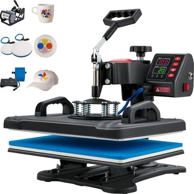 SKYSHALO 5 in. Heat Press 12 x 15 Machine, Digital Temp Control, Clamshell 900W