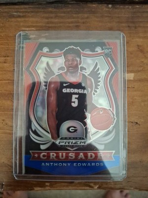2020 Prizm Draft Picks Red&Blue Crusade Anthony Edwards(RC) #81