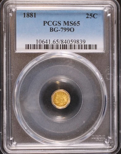 1881 California Fractional Gold — photo from the most recent tracked eBay sale