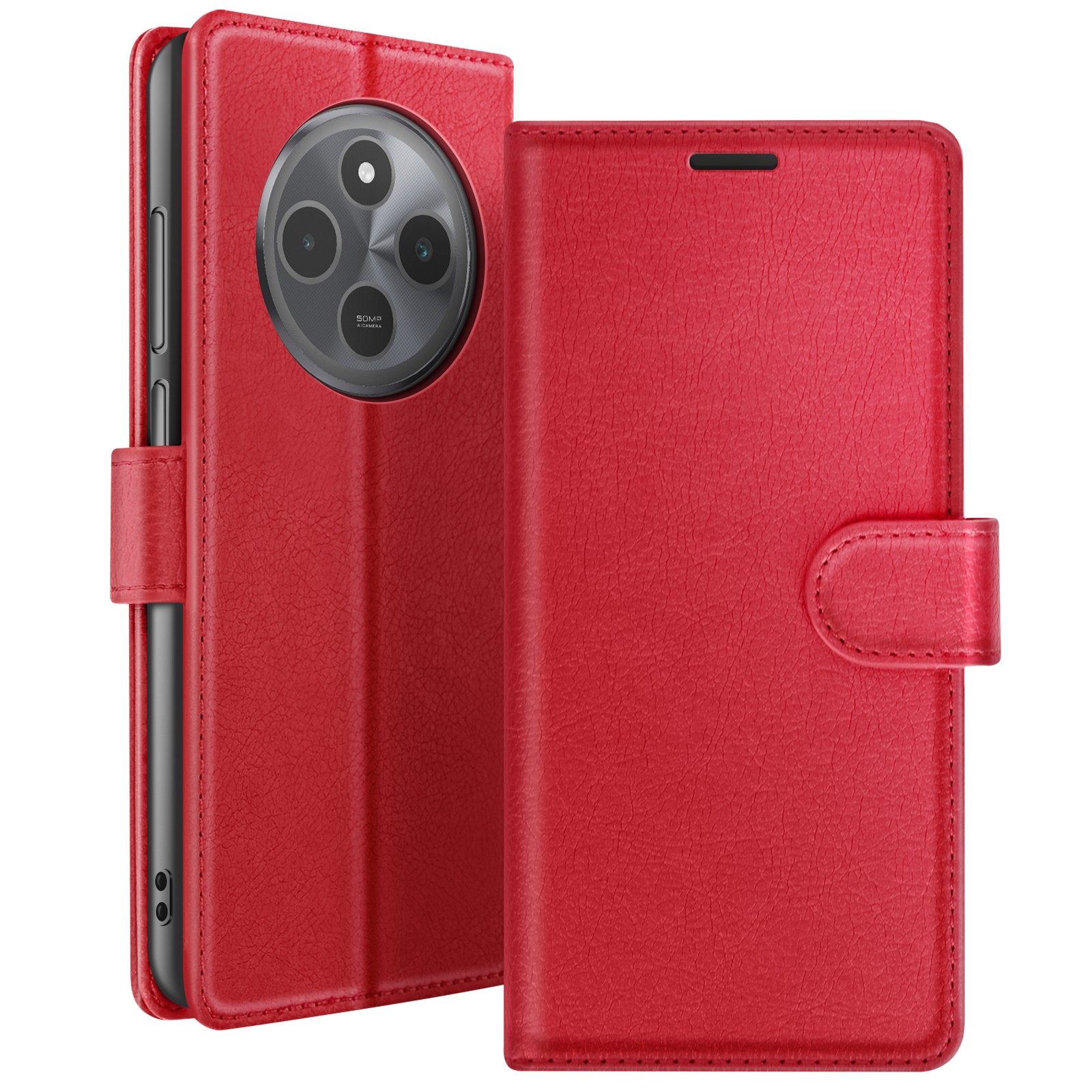 Housse Redmi 14C rouge Zanaé pour regarder vos vidéos les mains libres