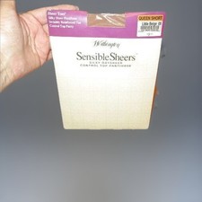 4 Worthington Sensible Sheers Control Top Nylons Pantyhose Queen Short Beige NOS