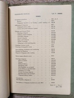GPO Telegraph Manual 1959 1966 including broadcasting licence regulations