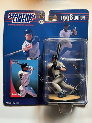 #ad New Derek Jeter 1998 Starting Lineup edition baseball card and figurine $8.99
