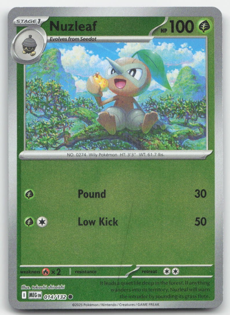Nuzleaf Reverse Holo ME01: Mega Evolution 014/132 NM