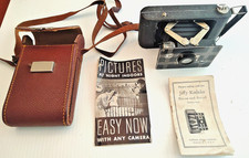 Vintage Eastman Kodak Co. Jiffy Six-16 SIx-20 Art Deco Camera UNTESTED w/case