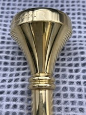 JET-TONE STUDIO MODEL M Small Shank Trombone Mouthpiece Gold Plated
