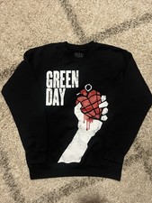 Green Day Graphic Sweater Adult Small Black Sweatshirt American Rock Band
