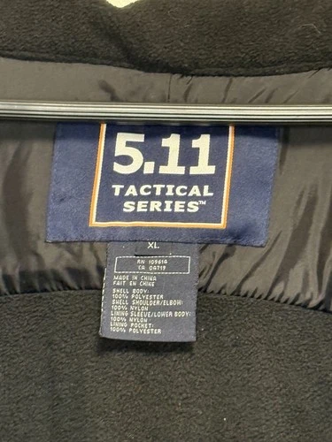 5.11 Tactical Series Black Fleece Full Zip Jacket w/ Zipped Pockets XL 109614 image 4