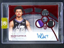 5/5 ≈1/1 2025-26 Topps Three 3 Walter Clayton JR. RC 3 Patch Auto Horizontal Red