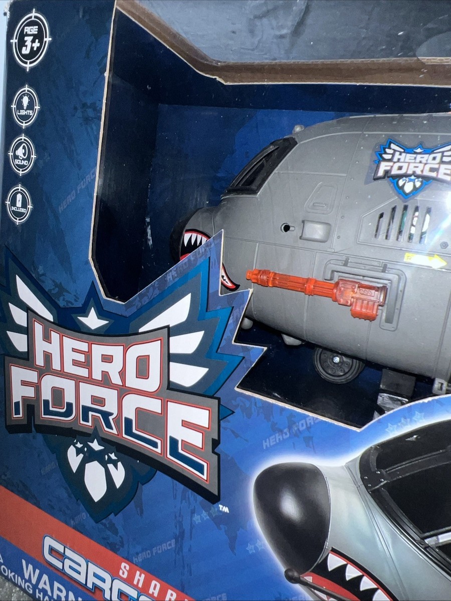H&O × TheArth SC WING TOP SHARK 50 Hero Force Shark Cargo Plane 33in Wingspan 3 Figures 27