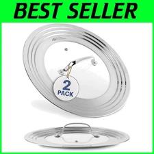 Universal Glass Lid 2 Pack, Fits 8.25-12" Pots