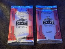 🔥 Lot Of 2 2015 Leaf Draft Football Cards Factory Sealed Packs 5 Cards per pack