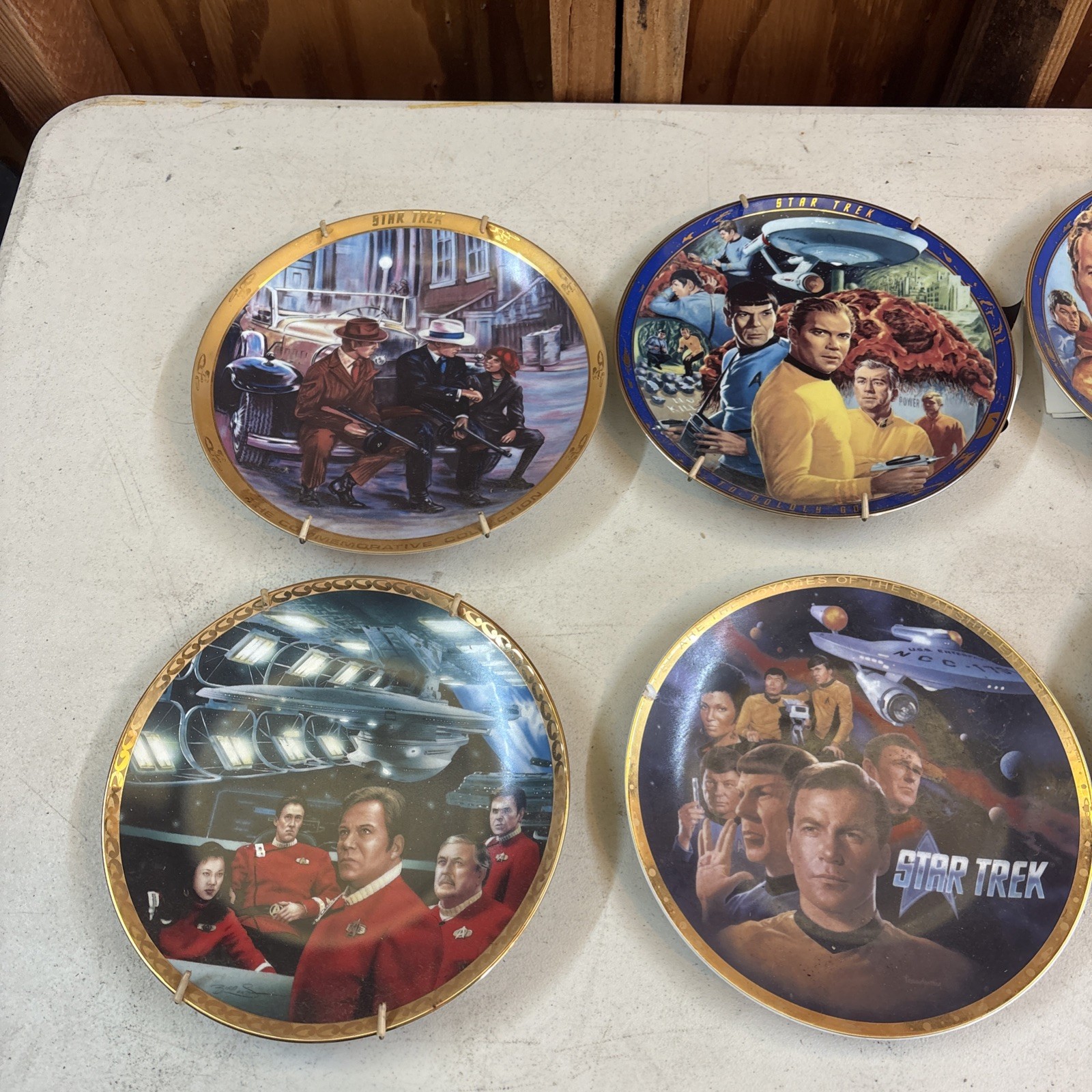 Nine Star Trek Collector Plate Lot