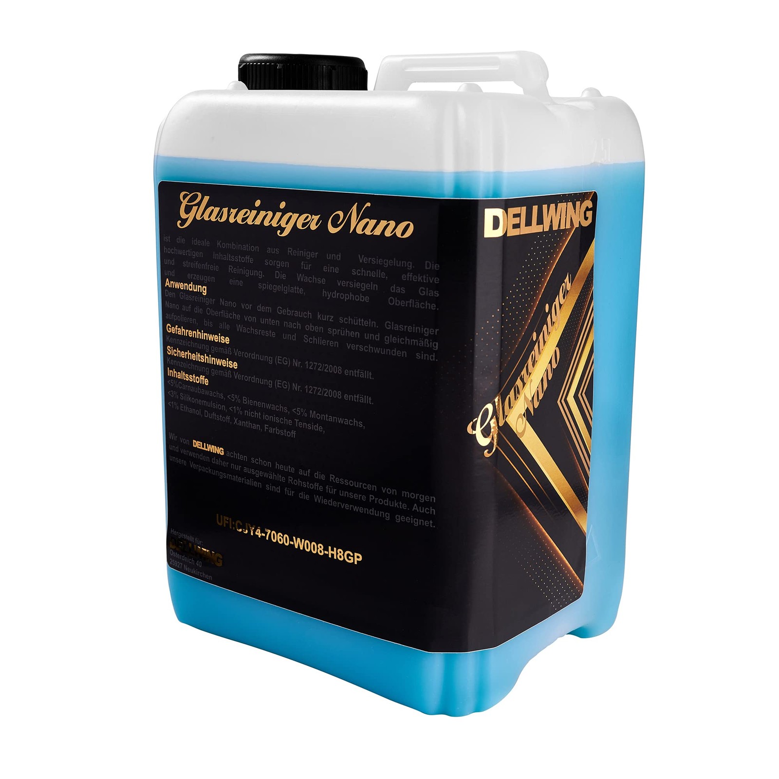 DELLWING NANO - Detergente per vetri auto con effetto loto, 2,5 litri, (T5z)