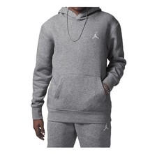 New Jordan Brooklyn Essentials Fleece Pullover Hoodie Gray Size Big Boy Medium