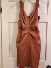 Guess Women's Brown "Leather" Strap Dress, sz. 8