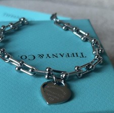 Return To Tiffany & Co. 925 Sterling Silver Heart Tag Bracelet