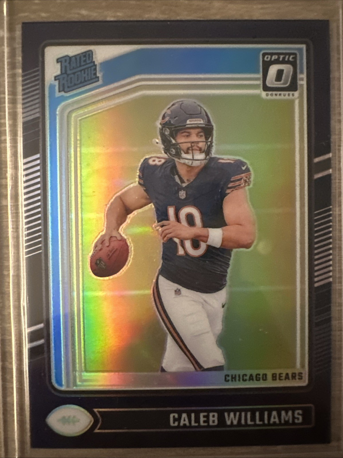 2024 Panini Donruss Optic Rated Rookie Caleb Williams #201 Purple Prizm /60 (RC)