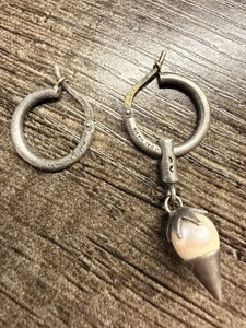 Men’s Marco Dal Maso designer Silver Hoop Earrings (dangle)