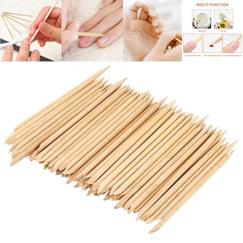 Wood Wood Tools Wooden-Sticks 100pcs 12.5cm 4.92inch Art Cuticle Pusher - Picture 4 of 48