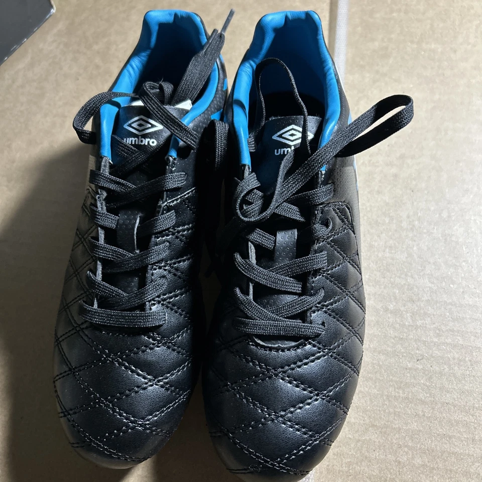 Umbro Medusae II Club FG Soccer Cleats Black White Blue Youth Sz 3.5Y 81298U-FYT - Image 2 of 4