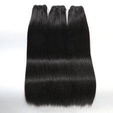 Grand Nature Virgin Straight Human Hair 3 Bundles 12/14/16in Double Drawn Wefts